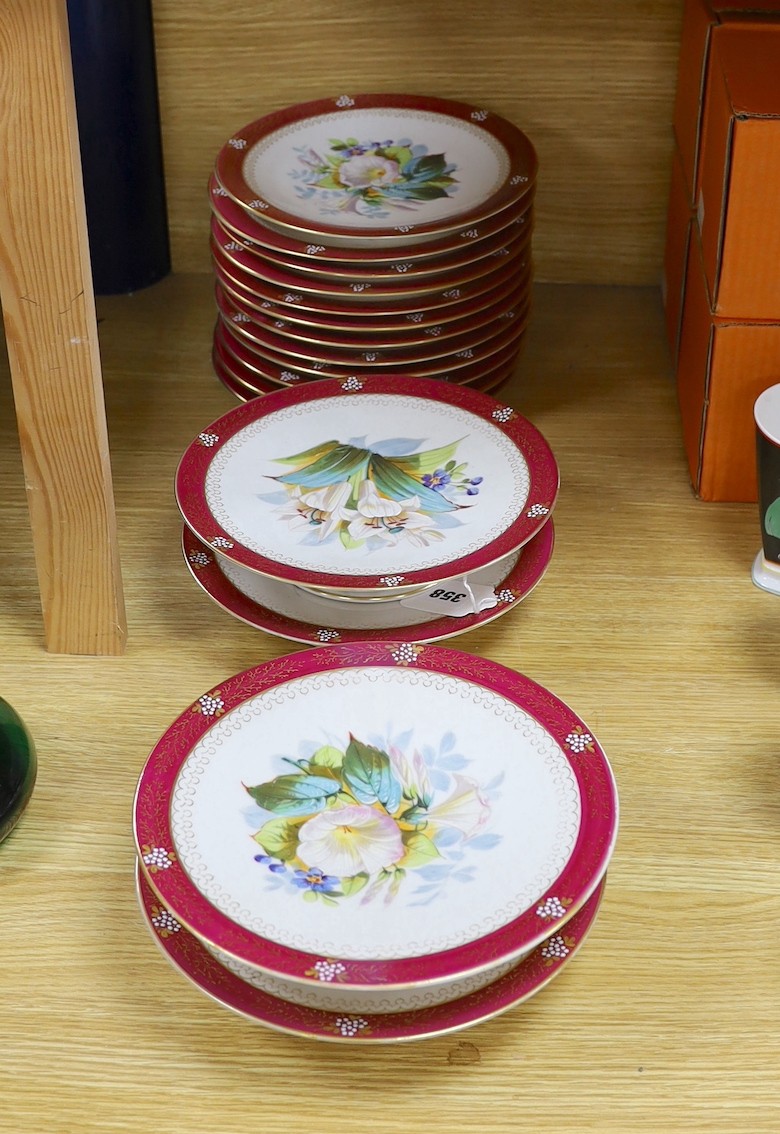 A late 19th Century French porcelain dessert service